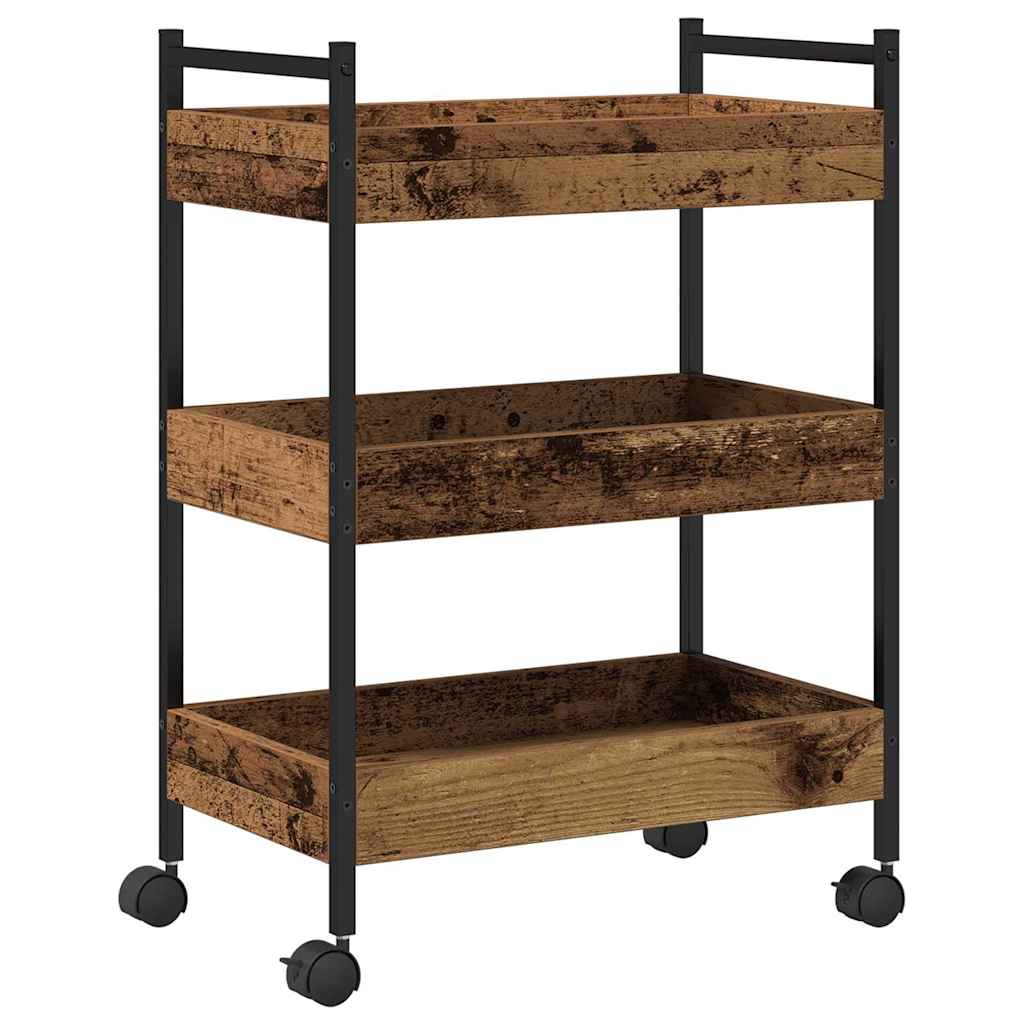 Chariot de cuisine Bois ancien 50 x 30 x 70 cm