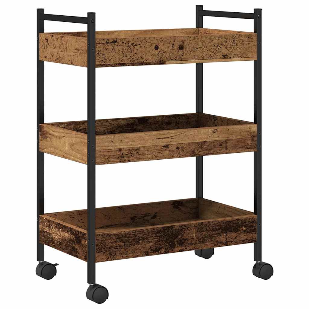 Chariot de cuisine Bois ancien 50 x 30 x 70 cm