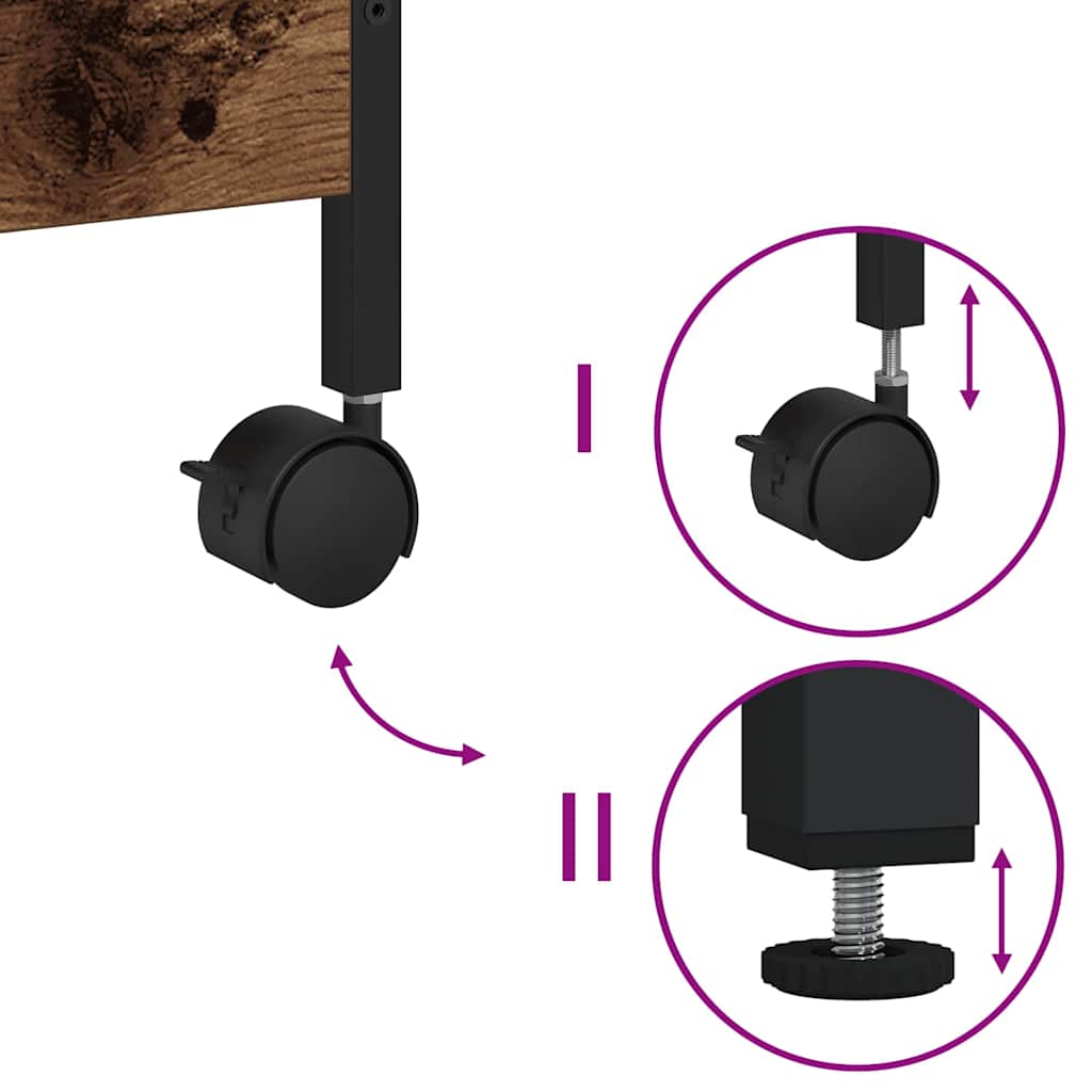 Chariot de cuisine Bois ancien 50 x 30 x 70 cm - XIOS