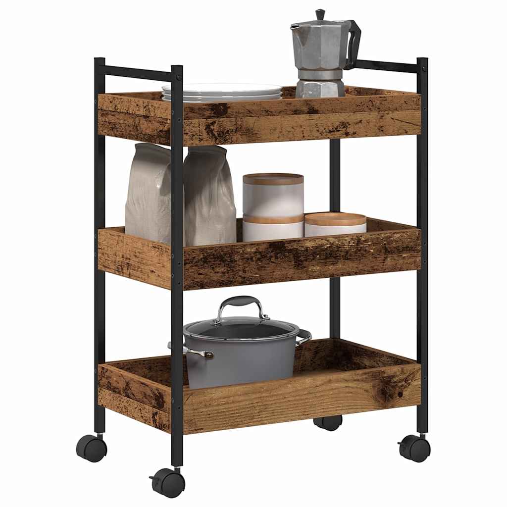 Chariot de cuisine Bois ancien 50 x 30 x 70 cm