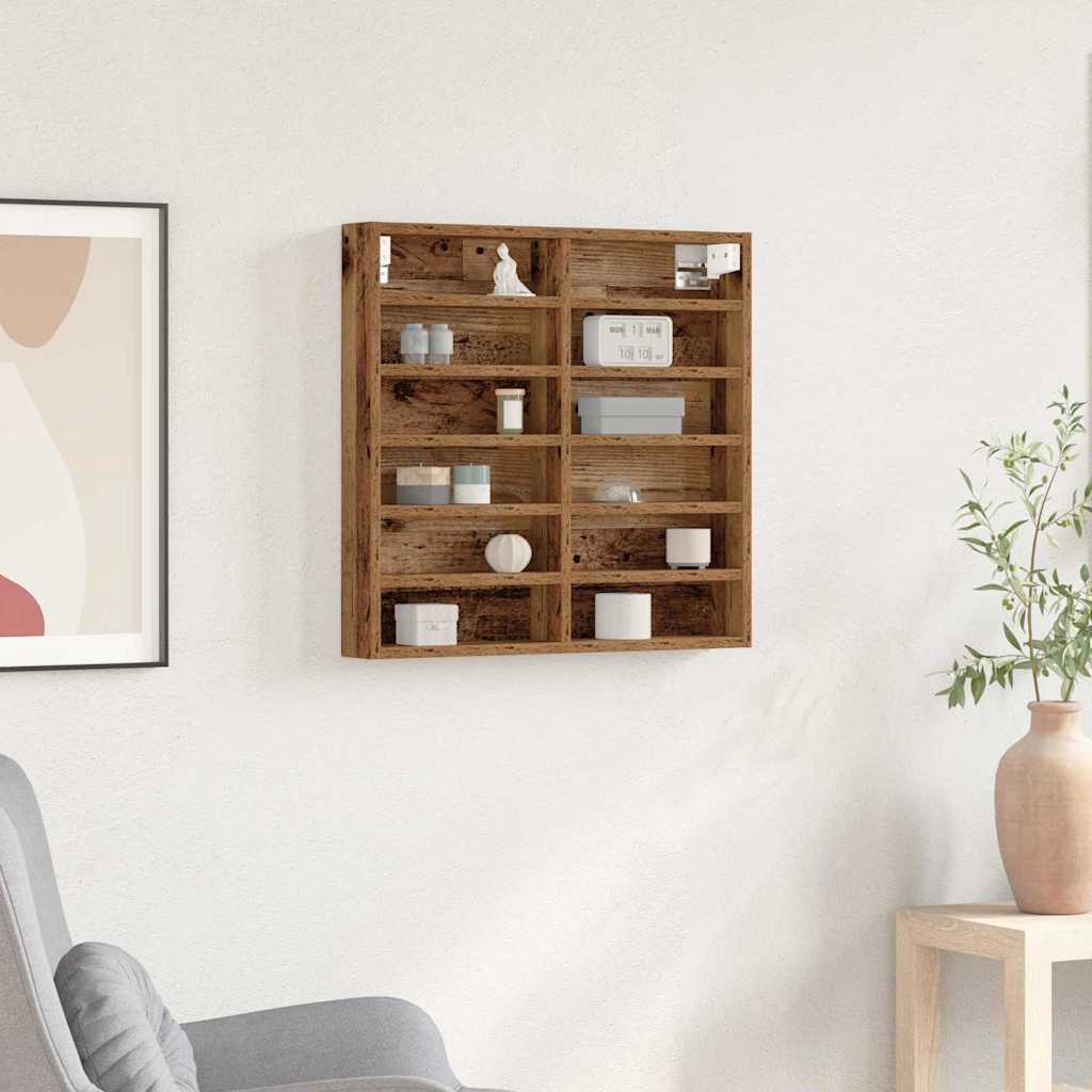 Vitrine Bois ancien 60 x 8,5 x 58 cm Bois d'ingénierie - XIOS