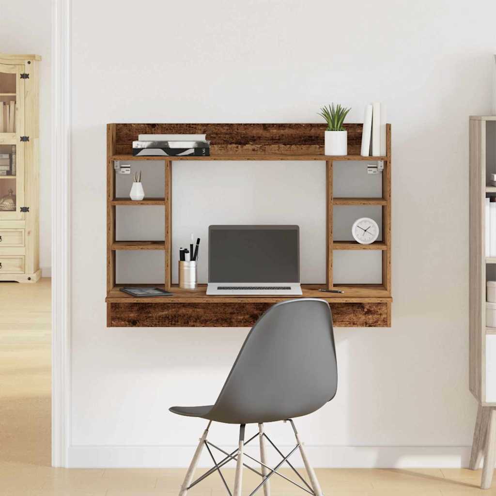 Bureau mural Bois ancien Bois d'ingénierie 105 x 48 x 75 cm - XIOS