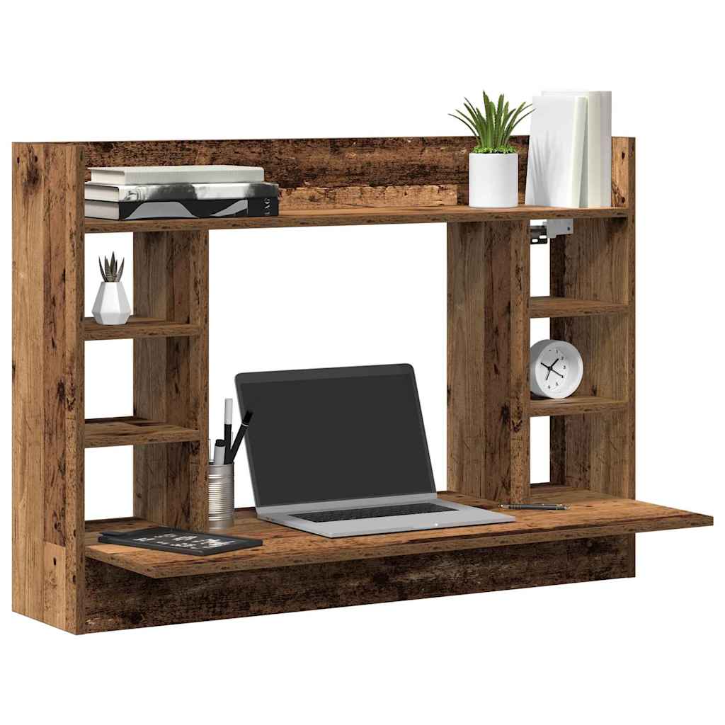 Bureau mural Bois ancien Bois d'ingénierie 105 x 48 x 75 cm - XIOS