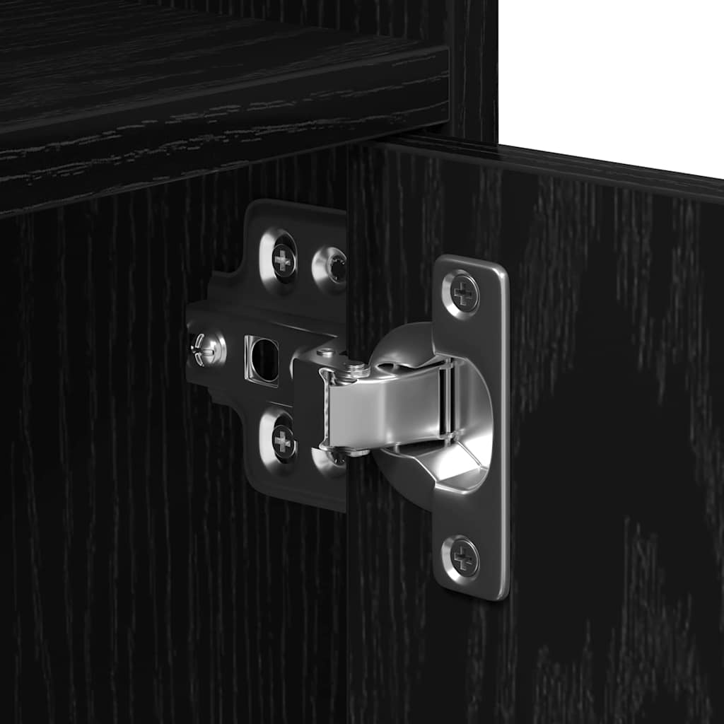 Cabinet à Roulettes avec étagère Chêne noir 60 x 48 x 81 cm - XIOS