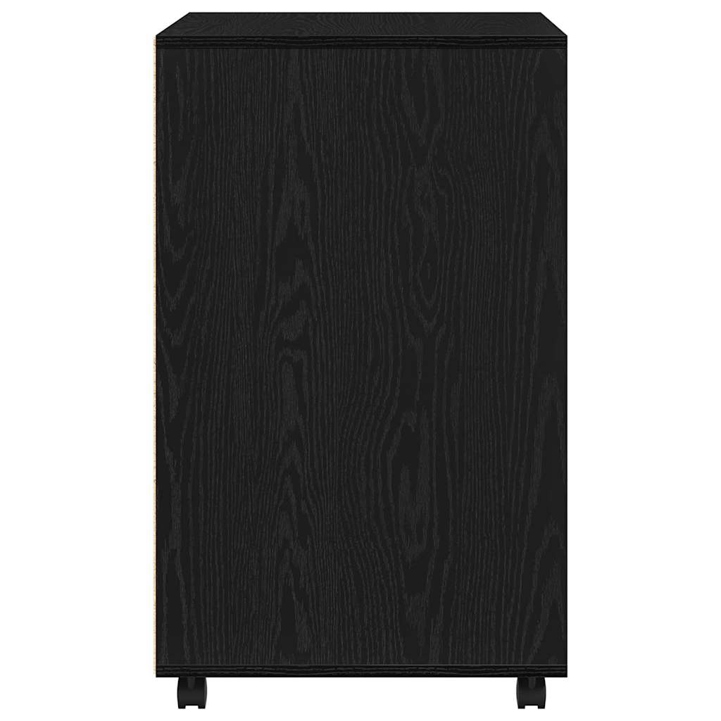 Cabinet à Roulettes avec étagère Chêne noir 60 x 48 x 81 cm - XIOS