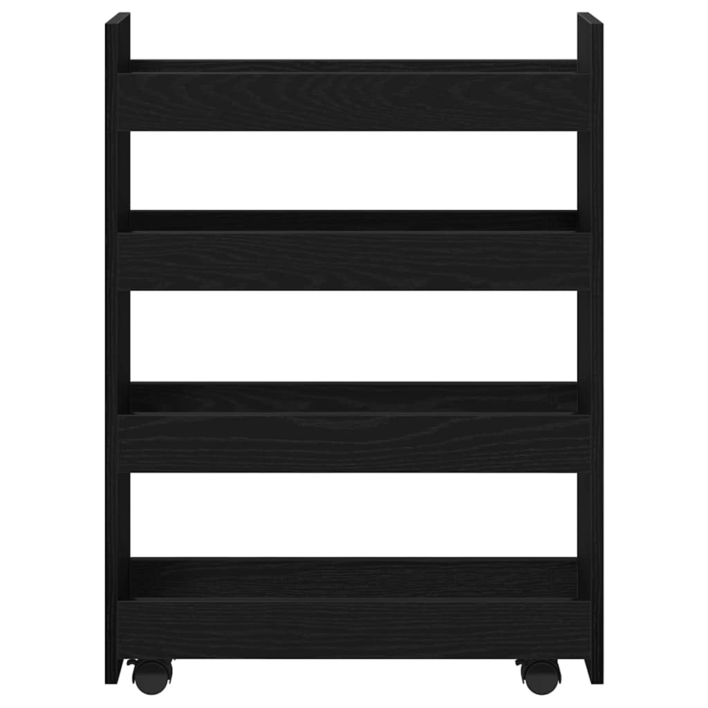 Chariot de Rangement Étroit Chêne noir 60 x 20 x 82 cm - XIOS