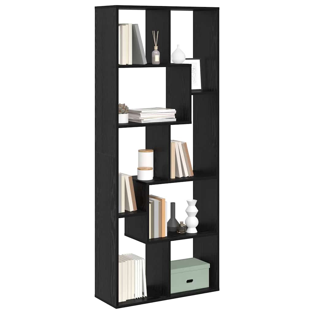 Bibliothèque Chêne noir 67 x 25 x 162 cm Bois d'ingénierie - XIOS