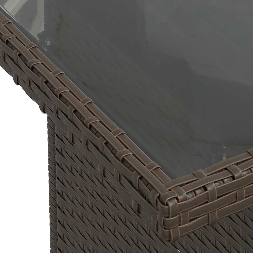 Ensemble de canapé de jardin 6 pcs Marron polyrotin