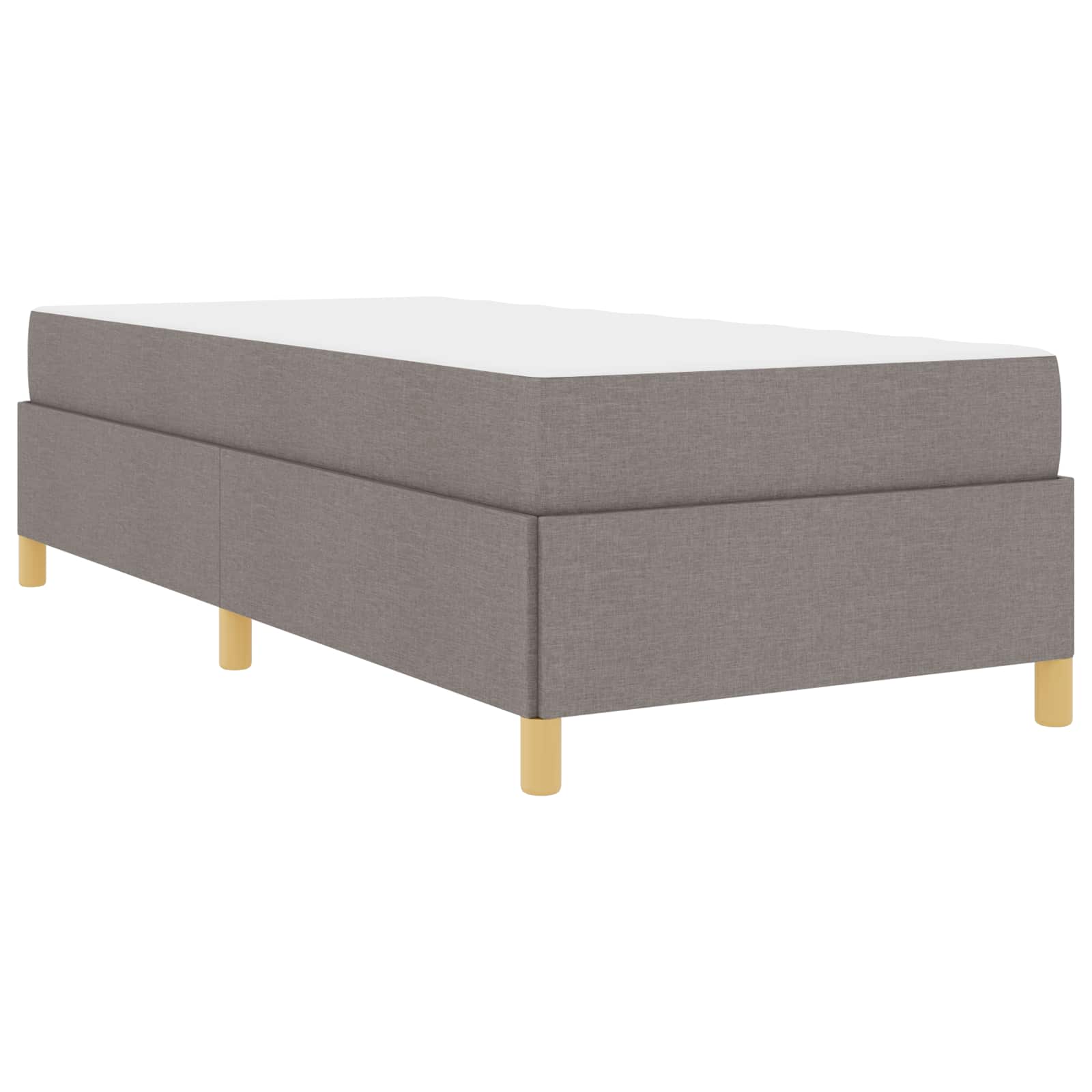 Cadre de lit avec matelas Taupe 90 x 190 cm tissu - XIOS