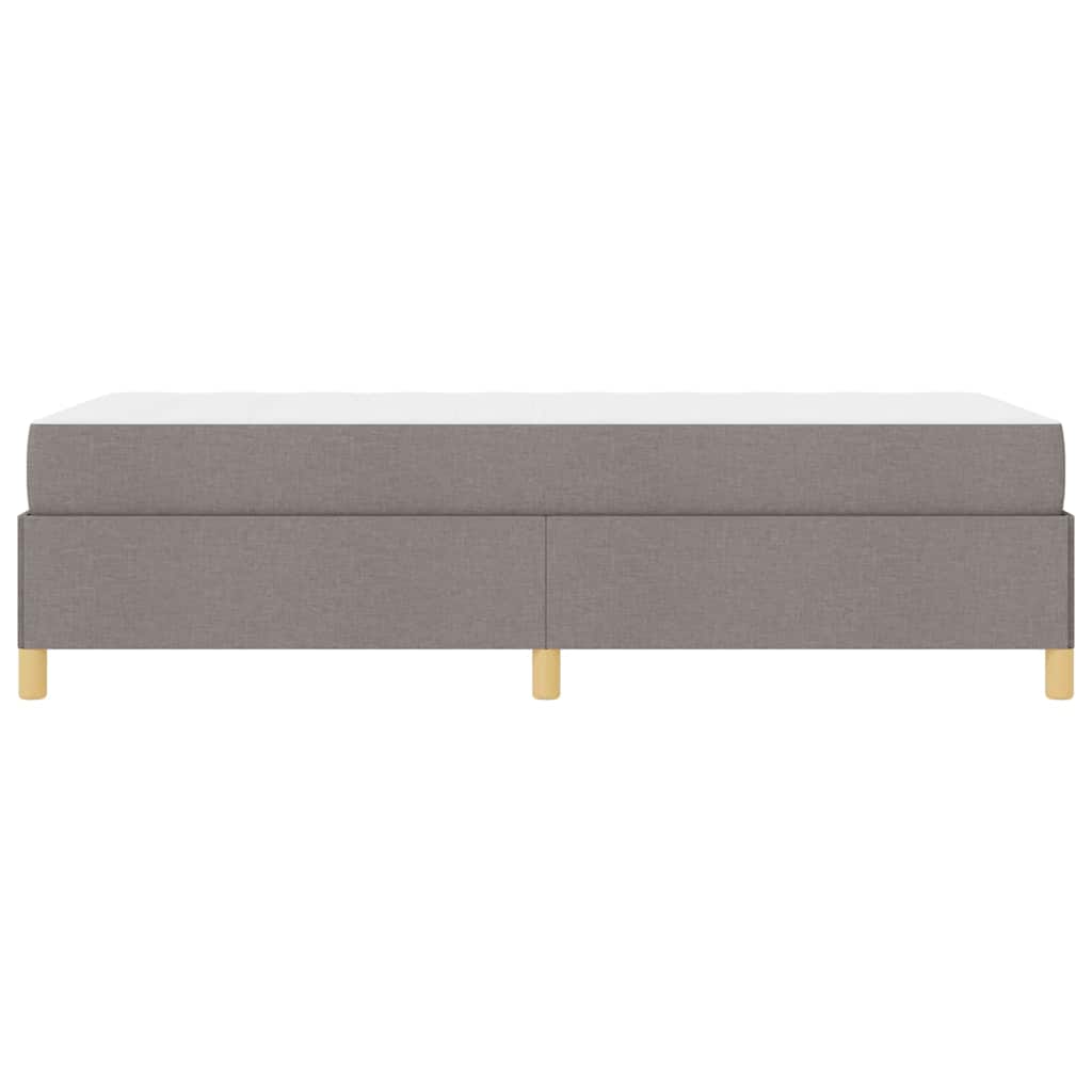 Cadre de lit avec matelas Taupe 90 x 190 cm tissu - XIOS