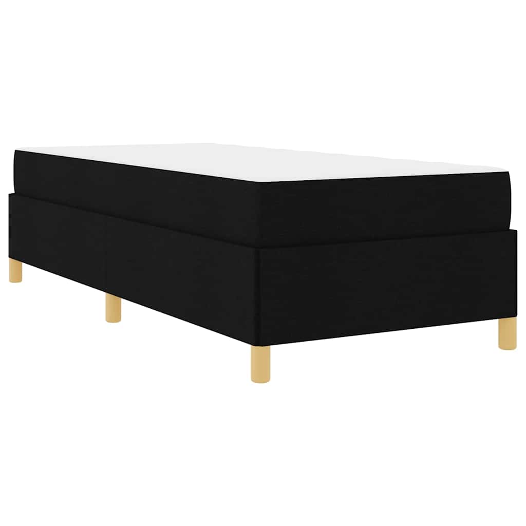 Lit à ressorts avec matelas Noir et Blanc 90 x 200 cm tissu - XIOS
