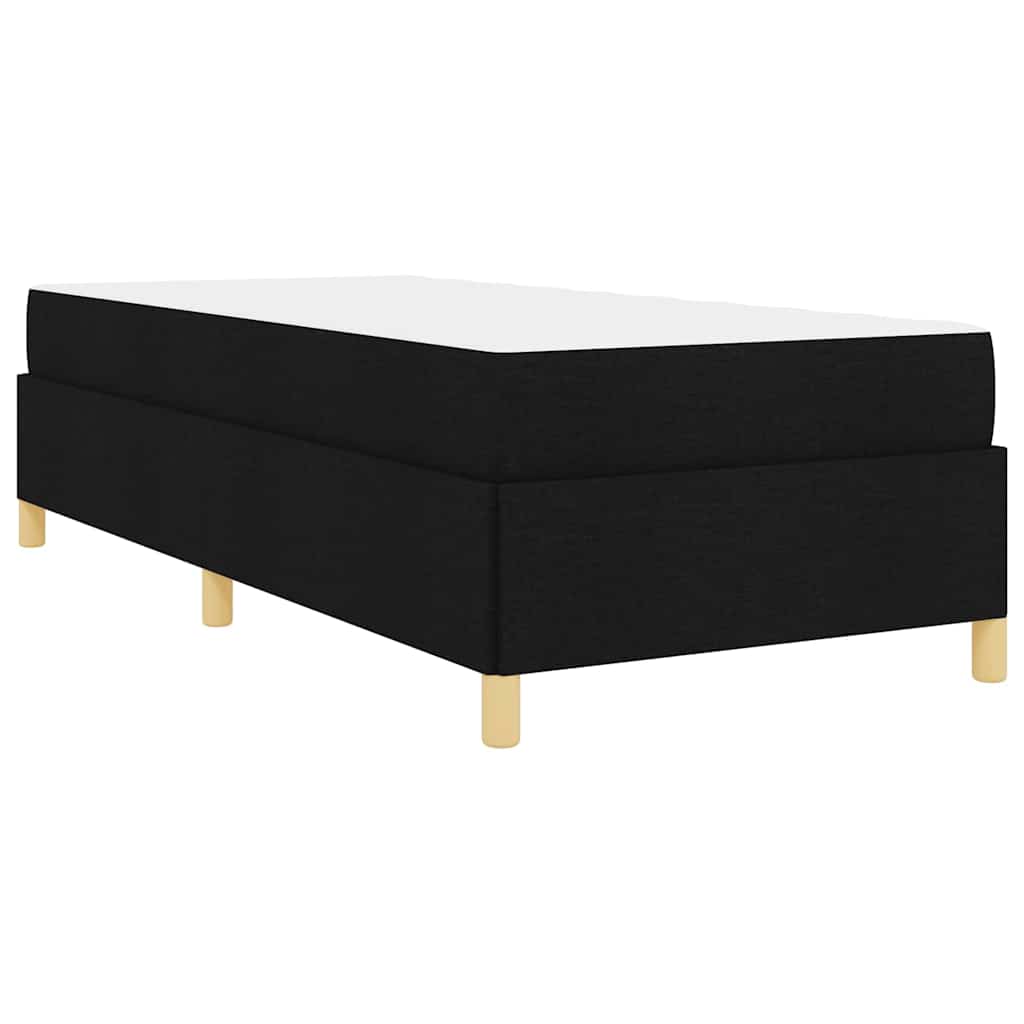 Lit à ressorts avec matelas Noir et Blanc 90 x 200 cm tissu - XIOS