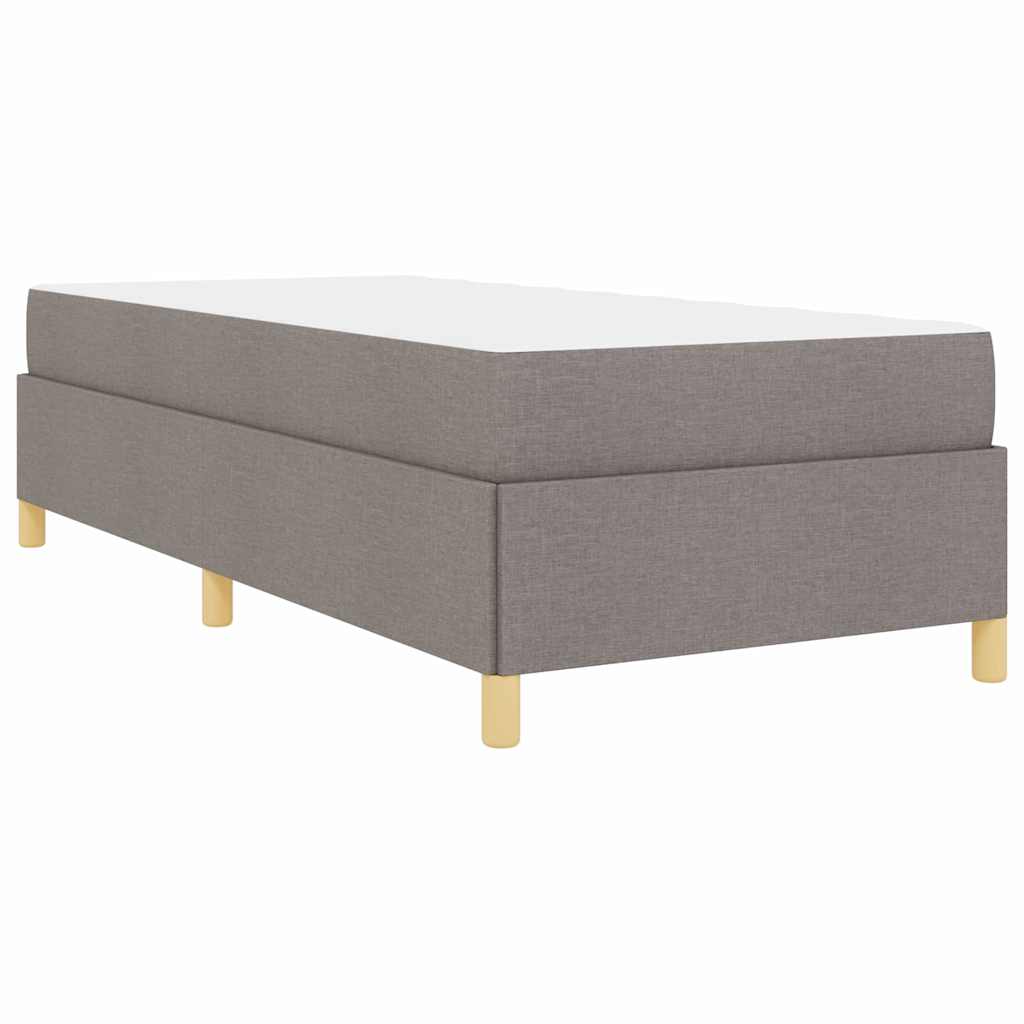 Cadre de lit avec matelas Taupe 90 x 200 cm tissu - XIOS
