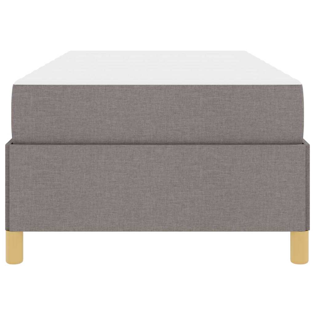 Cadre de lit avec matelas Taupe 90 x 200 cm tissu - XIOS