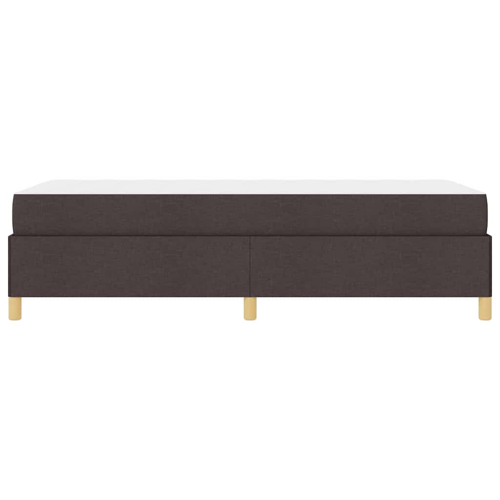 Cadre de lit avec matelas Marron foncé 100 x 200 cm tissu - XIOS