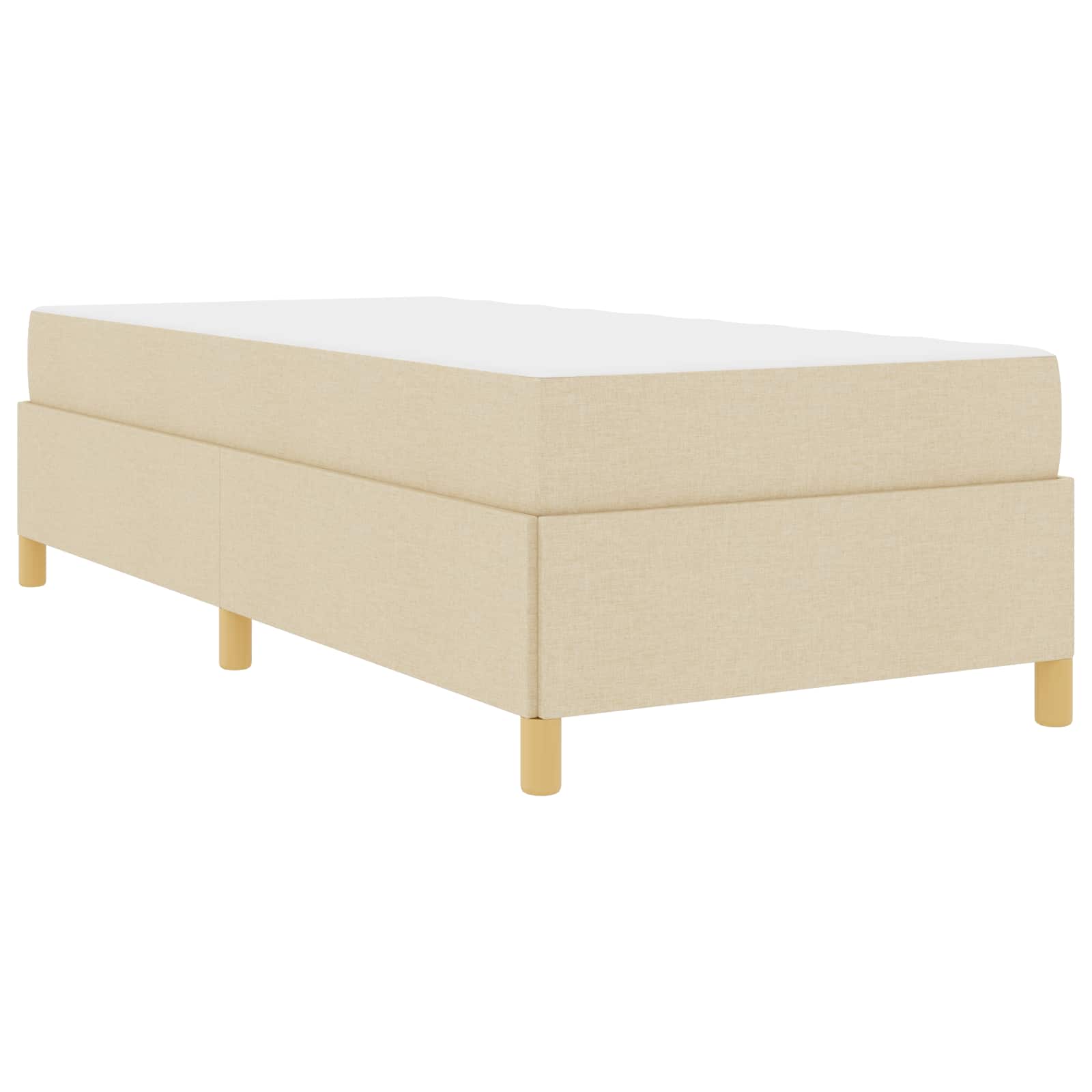 Cadre de lit avec matelas Crème 100 x 200 cm tissu - XIOS