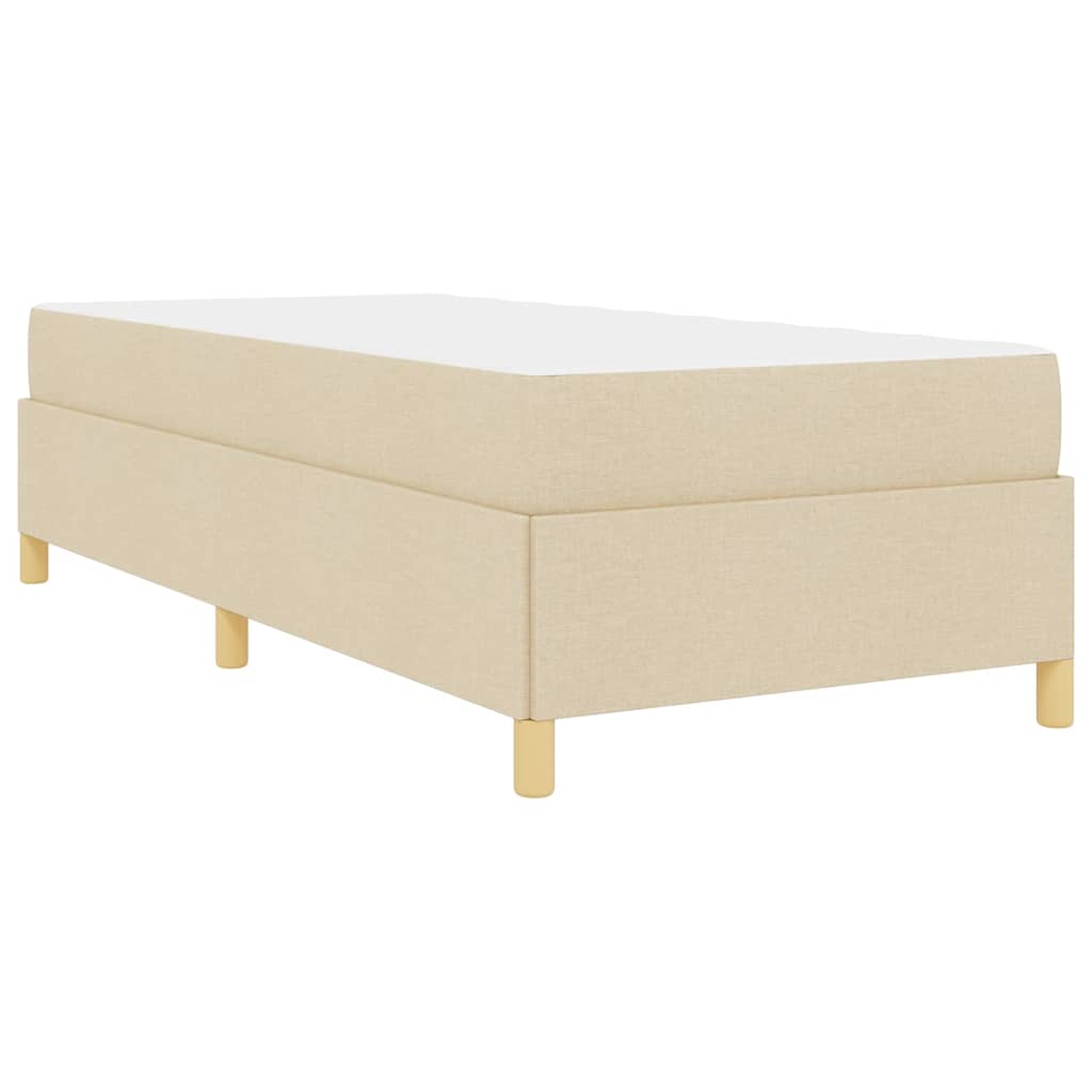 Cadre de lit avec matelas Crème 100 x 200 cm tissu - XIOS