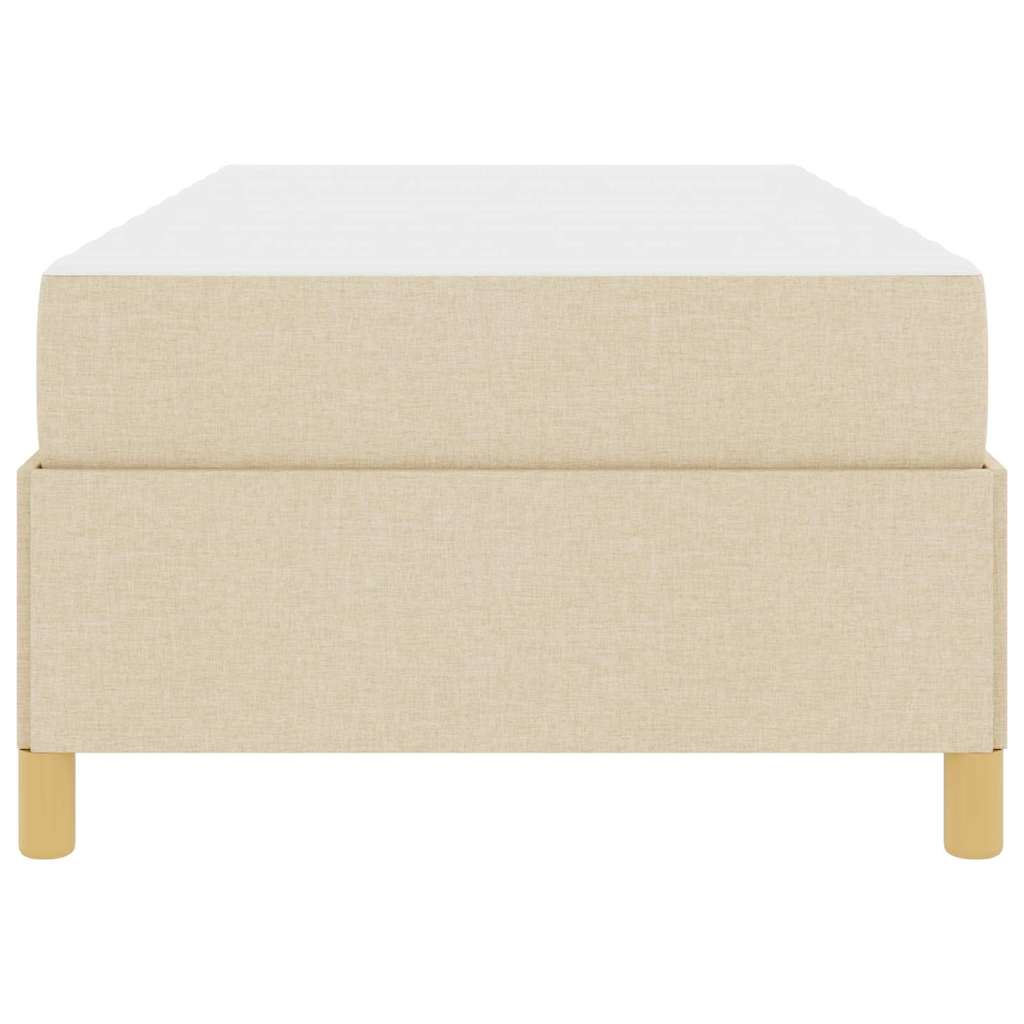 Cadre de lit avec matelas Crème 100 x 200 cm tissu - XIOS