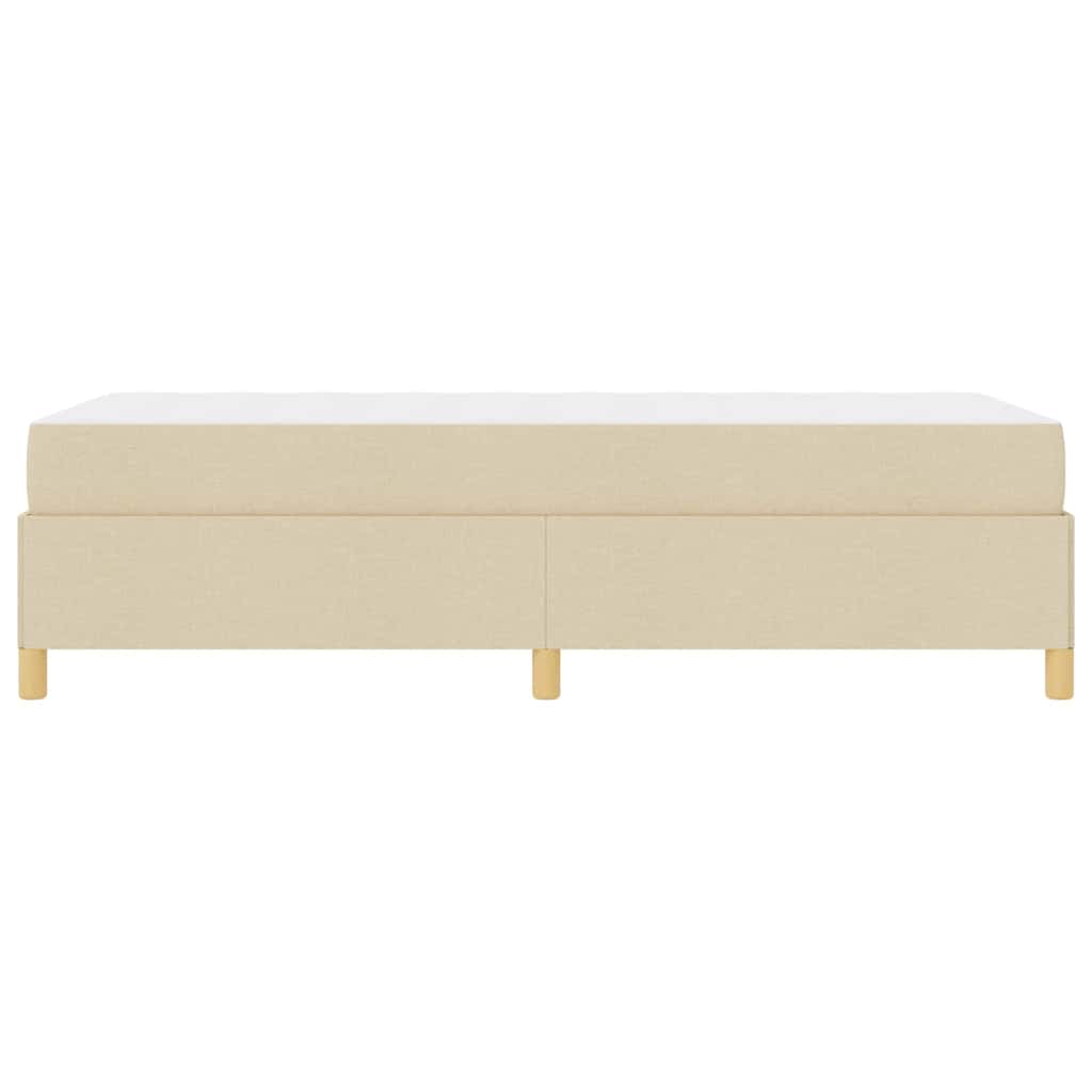Cadre de lit avec matelas Crème 100 x 200 cm tissu - XIOS