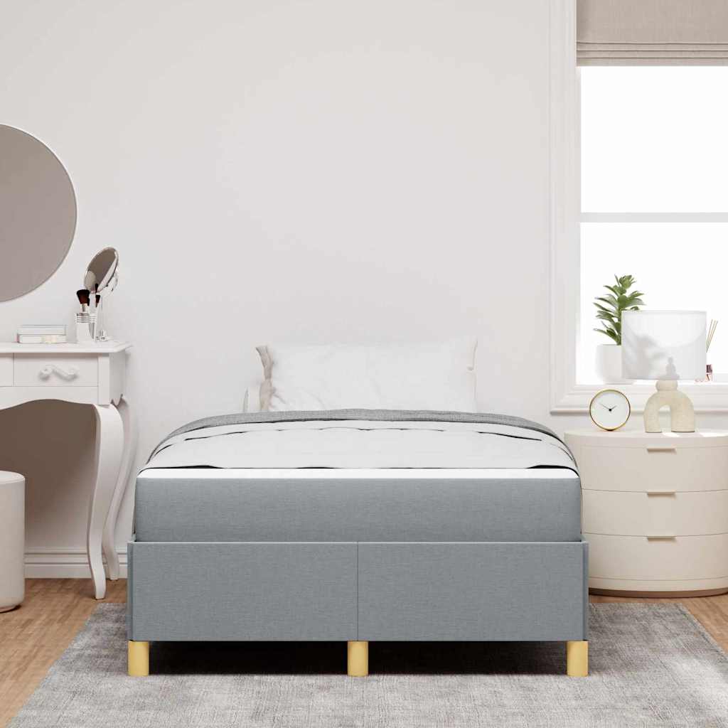 Cadre de lit avec matelas Gris clair 120 x 190 cm tissu - XIOS