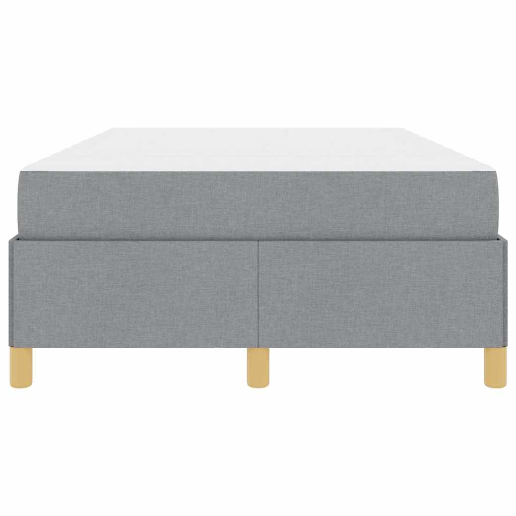 Cadre de lit avec matelas Gris clair 120 x 190 cm tissu - XIOS