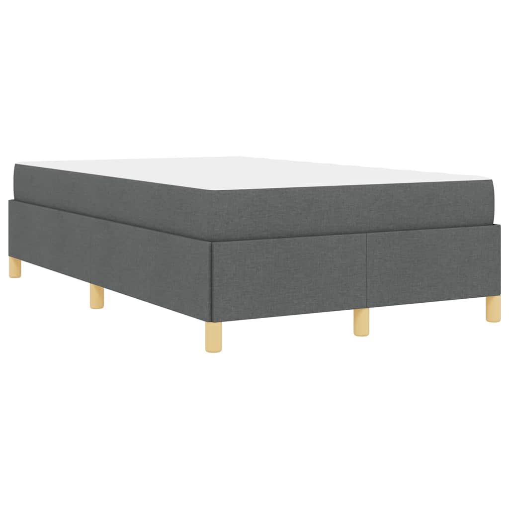 Cadre de lit avec matelas Gris foncé 120 x 190 cm tissu - XIOS