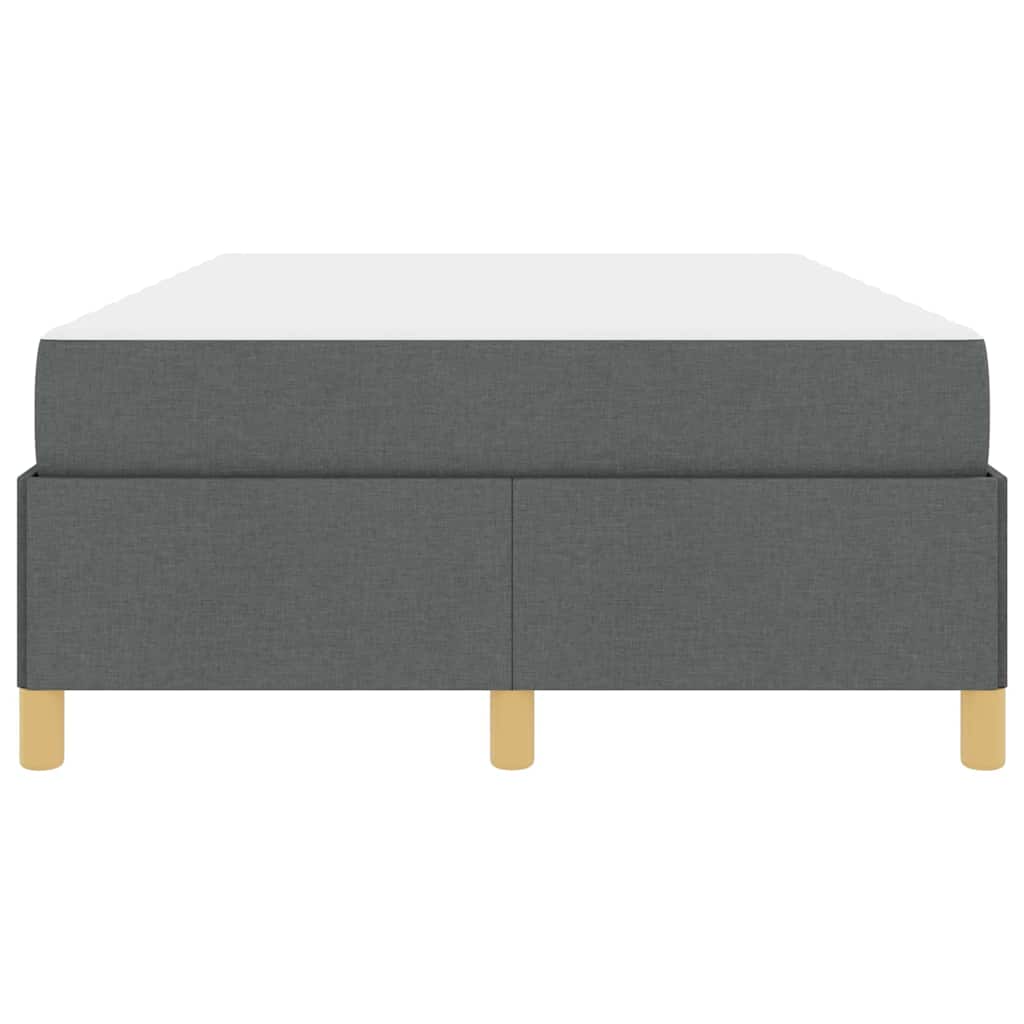 Cadre de lit avec matelas Gris foncé 120 x 190 cm tissu - XIOS