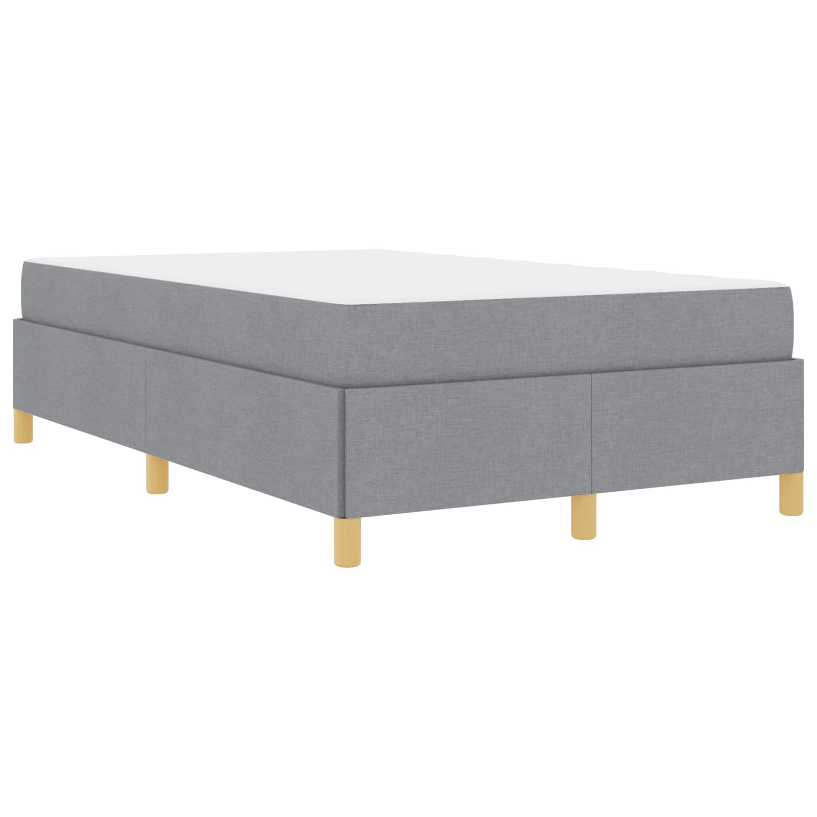 Cadre de lit avec matelas Gris clair 120 x 200 cm tissu - XIOS