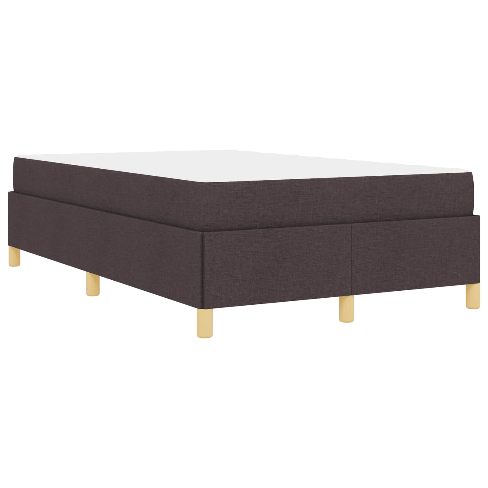 Cadre de lit avec matelas Marron foncé 120 x 200 cm tissu - XIOS