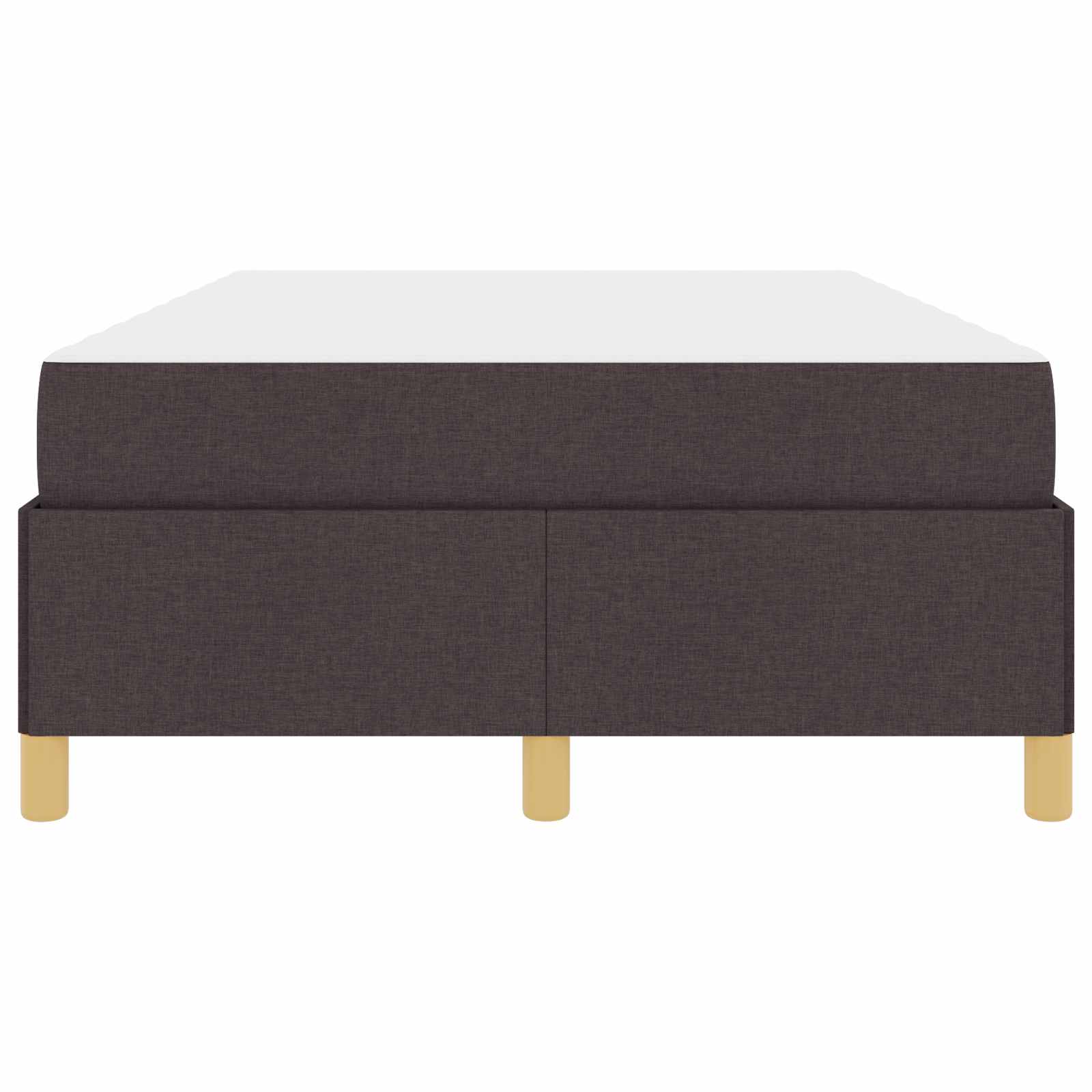 Cadre de lit avec matelas Marron foncé 120 x 200 cm tissu - XIOS