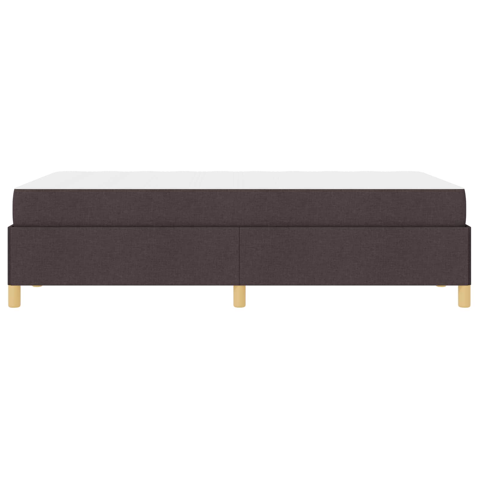 Cadre de lit avec matelas Marron foncé 120 x 200 cm tissu - XIOS