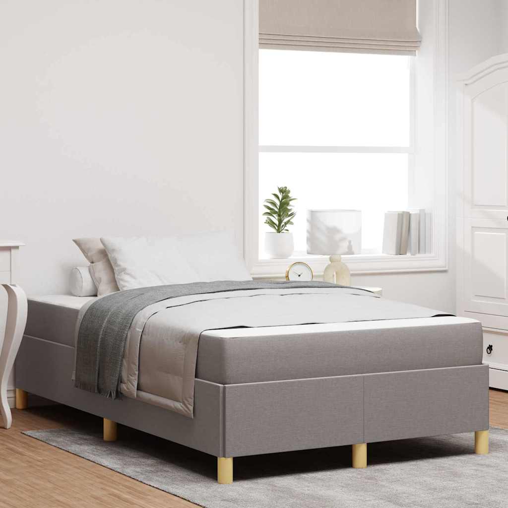 Cadre de lit avec matelas Taupe 120 x 200 cm tissu - XIOS