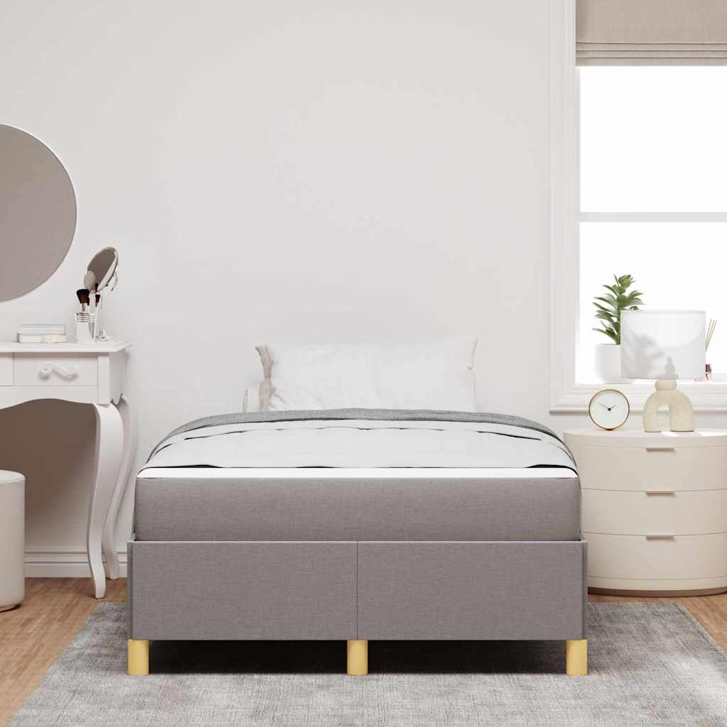 Cadre de lit avec matelas Taupe 120 x 200 cm tissu - XIOS