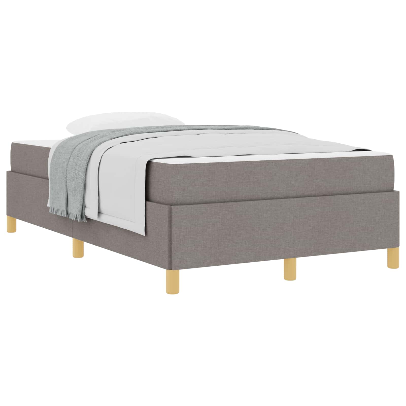 Cadre de lit avec matelas Taupe 120 x 200 cm tissu - XIOS