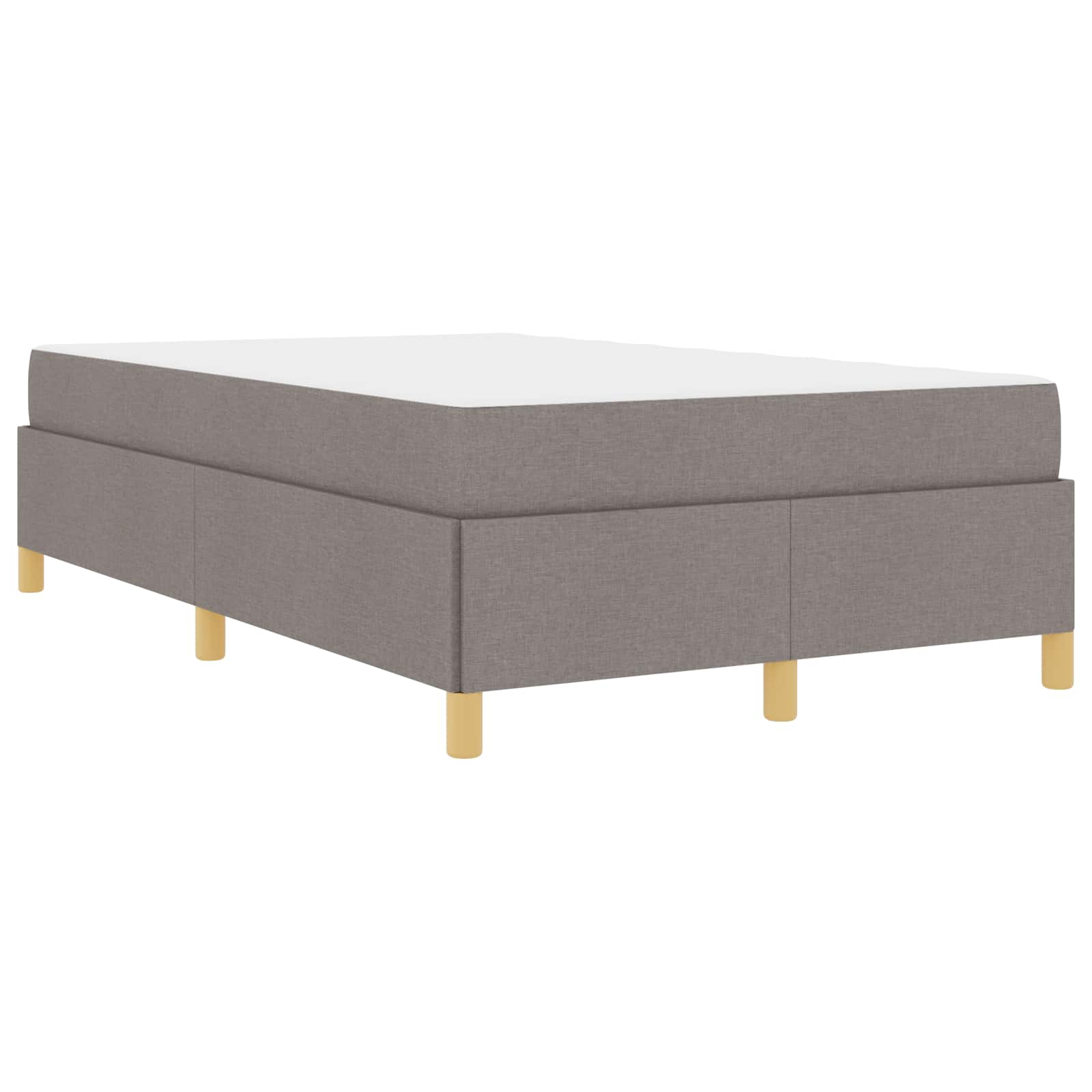 Cadre de lit avec matelas Taupe 120 x 200 cm tissu - XIOS
