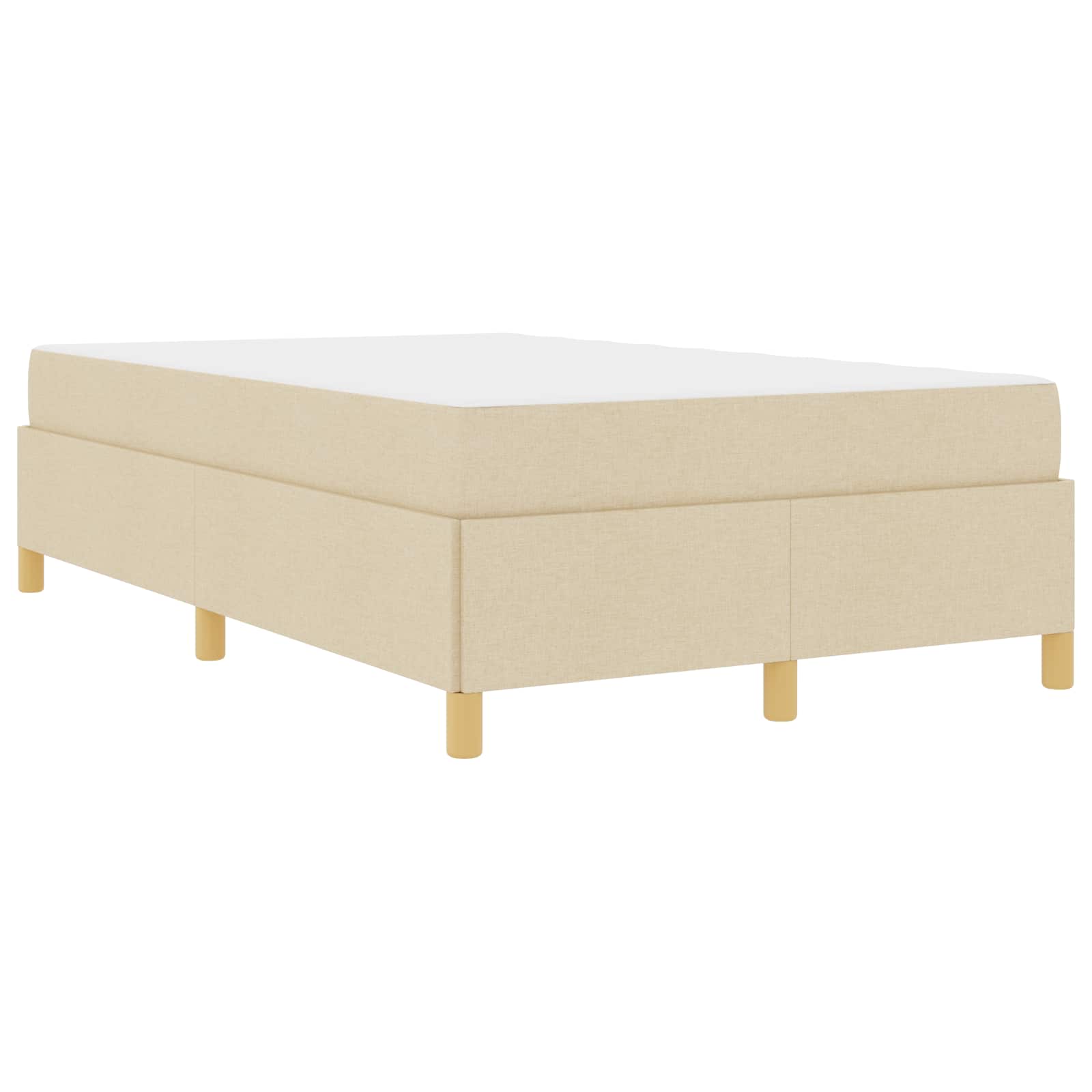 Cadre de lit avec matelas Crème 120 x 200 cm tissu - XIOS