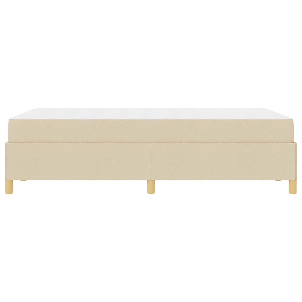 Cadre de lit avec matelas Crème 120 x 200 cm tissu - XIOS