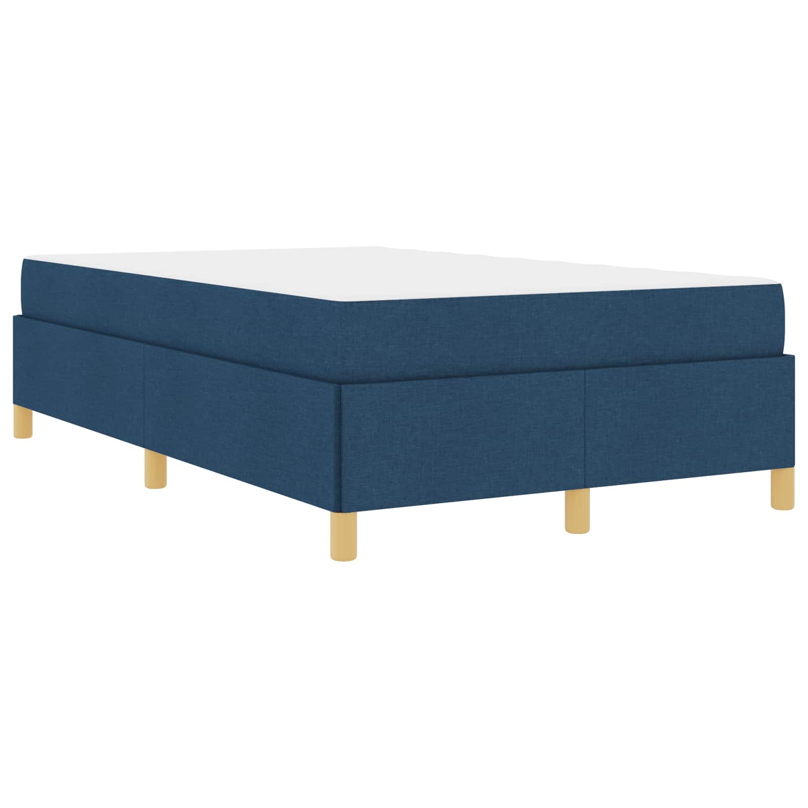 Cadre de lit avec matelas Bleu 120 x 200 cm tissu - XIOS