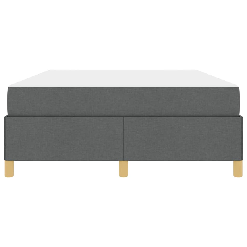 Cadre de lit avec matelas Gris foncé 140 x 190 cm tissu - XIOS