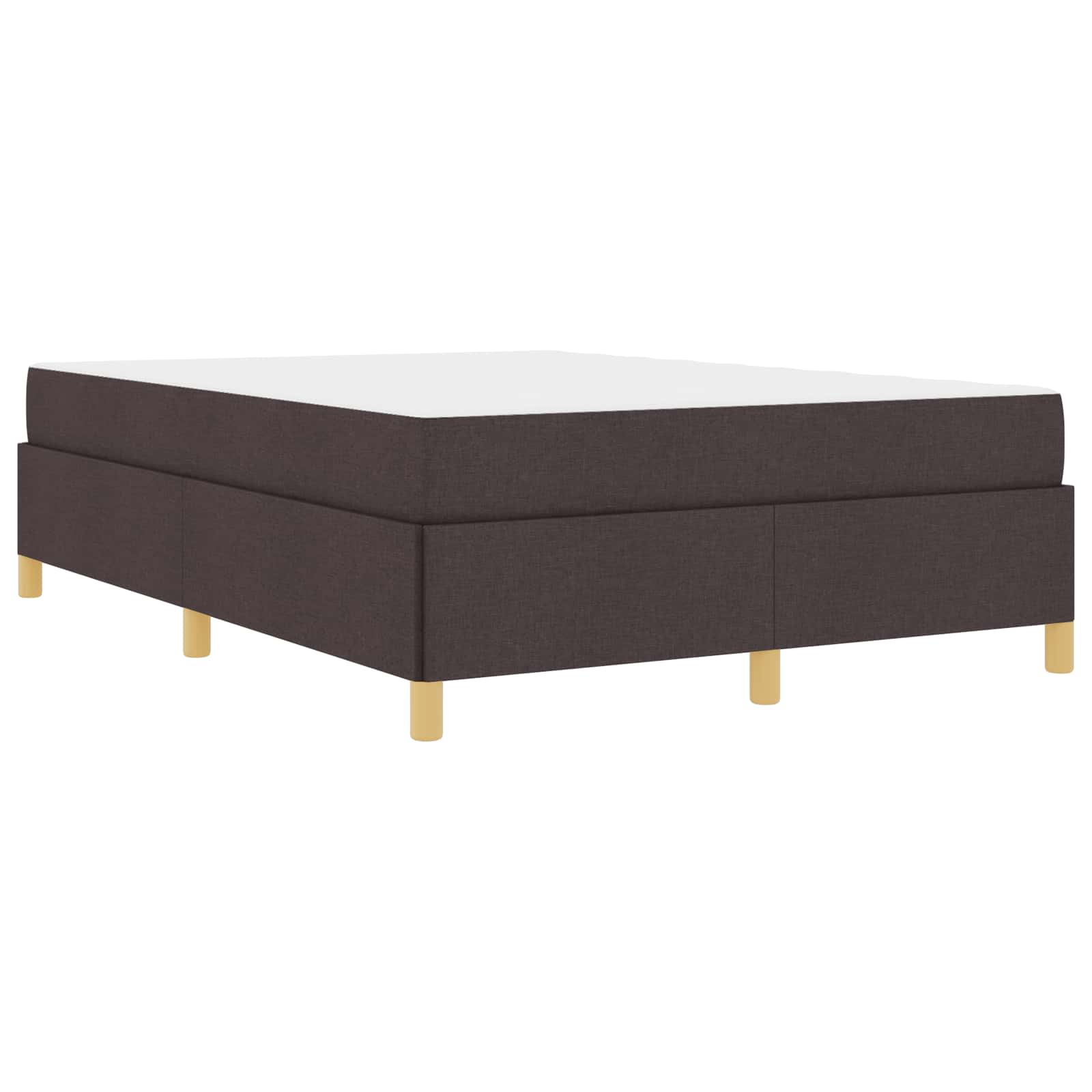Cadre de lit avec matelas Marron foncé 140 x 190 cm tissu - XIOS