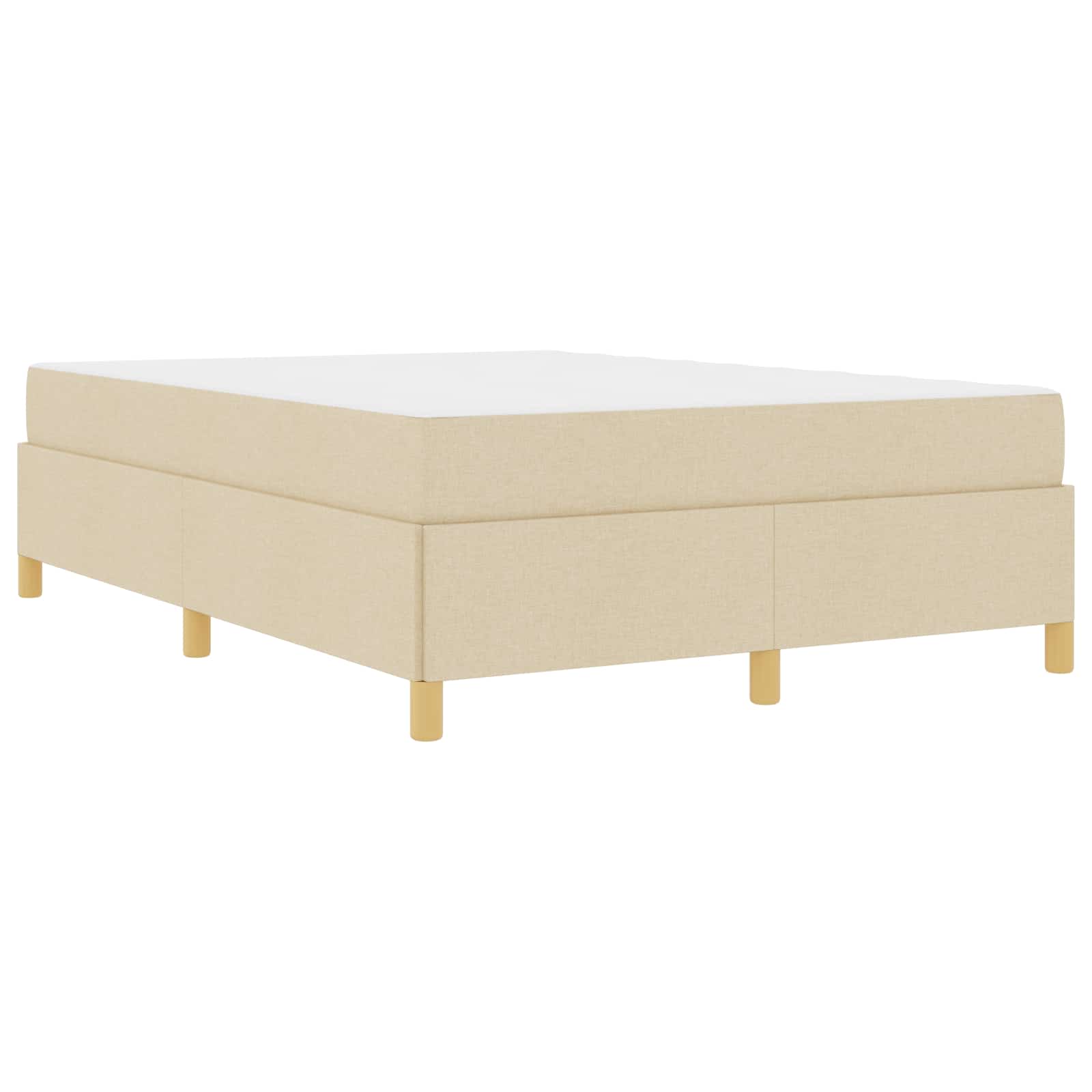 Cadre de lit avec matelas Crème 140 x 190 cm tissu - XIOS