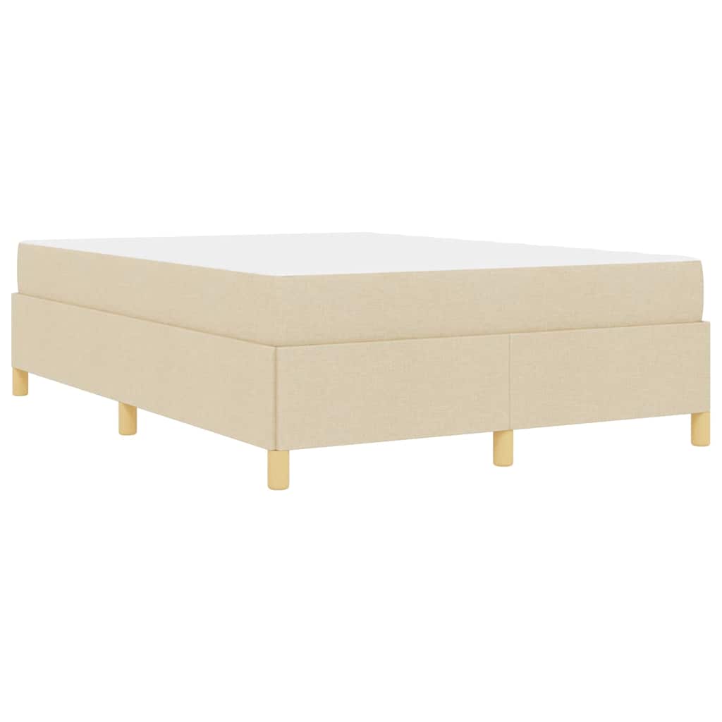 Cadre de lit avec matelas Crème 140 x 190 cm tissu - XIOS