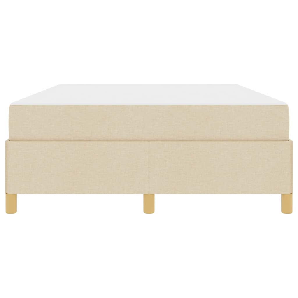 Cadre de lit avec matelas Crème 140 x 190 cm tissu - XIOS