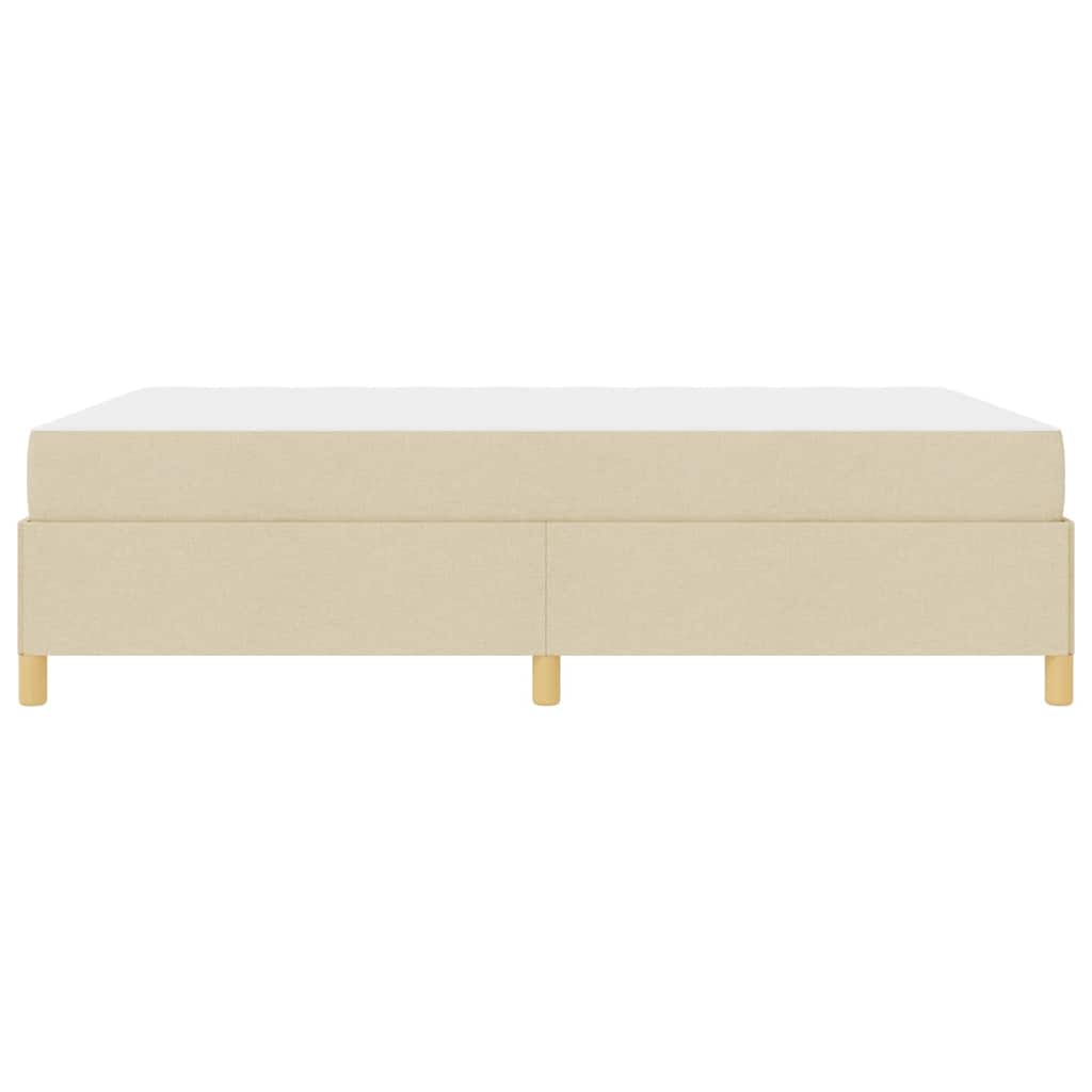 Cadre de lit avec matelas Crème 140 x 190 cm tissu - XIOS