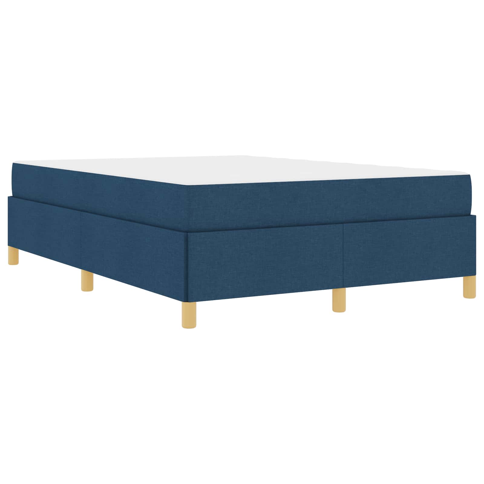 Cadre de lit avec matelas Bleu 140 x 190 cm tissu - XIOS