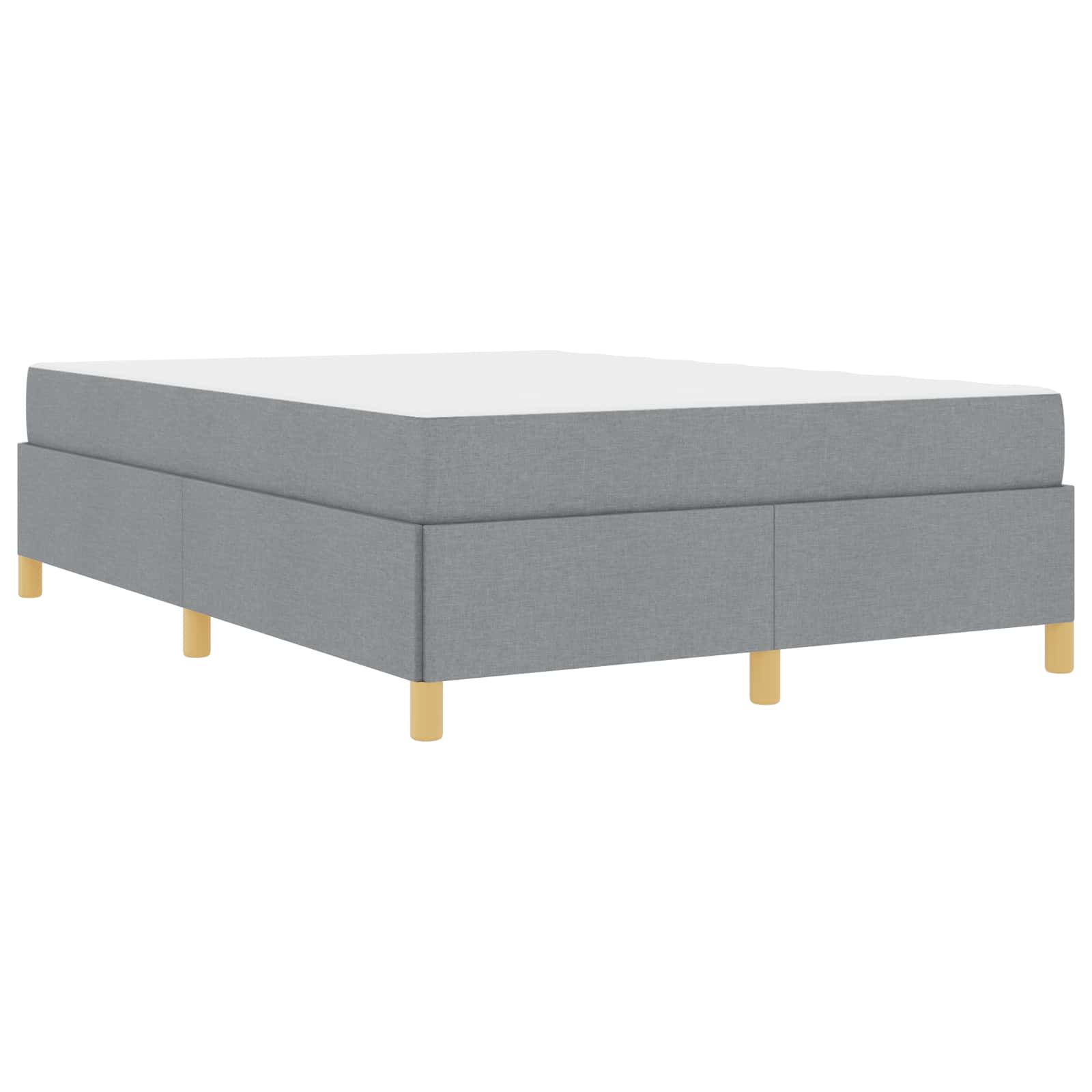 Cadre de lit avec matelas Gris clair 140 x 200 cm tissu - XIOS