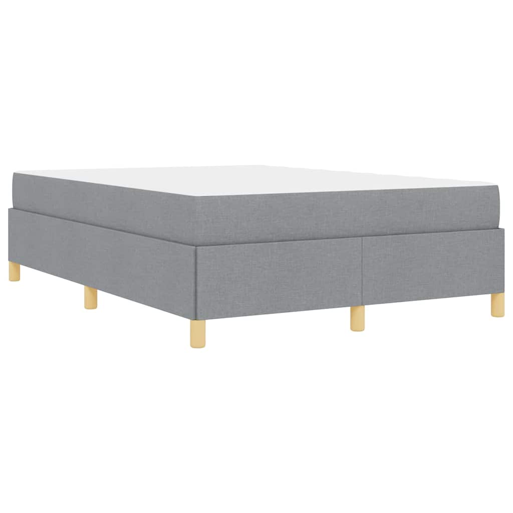 Cadre de lit avec matelas Gris clair 140 x 200 cm tissu - XIOS