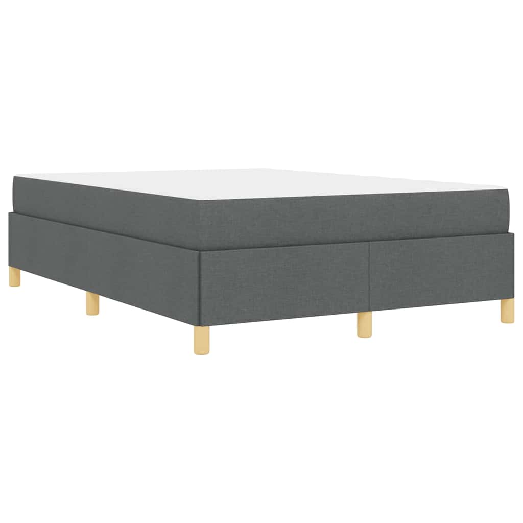 Cadre de lit avec matelas Gris foncé 140 x 200 cm tissu - XIOS