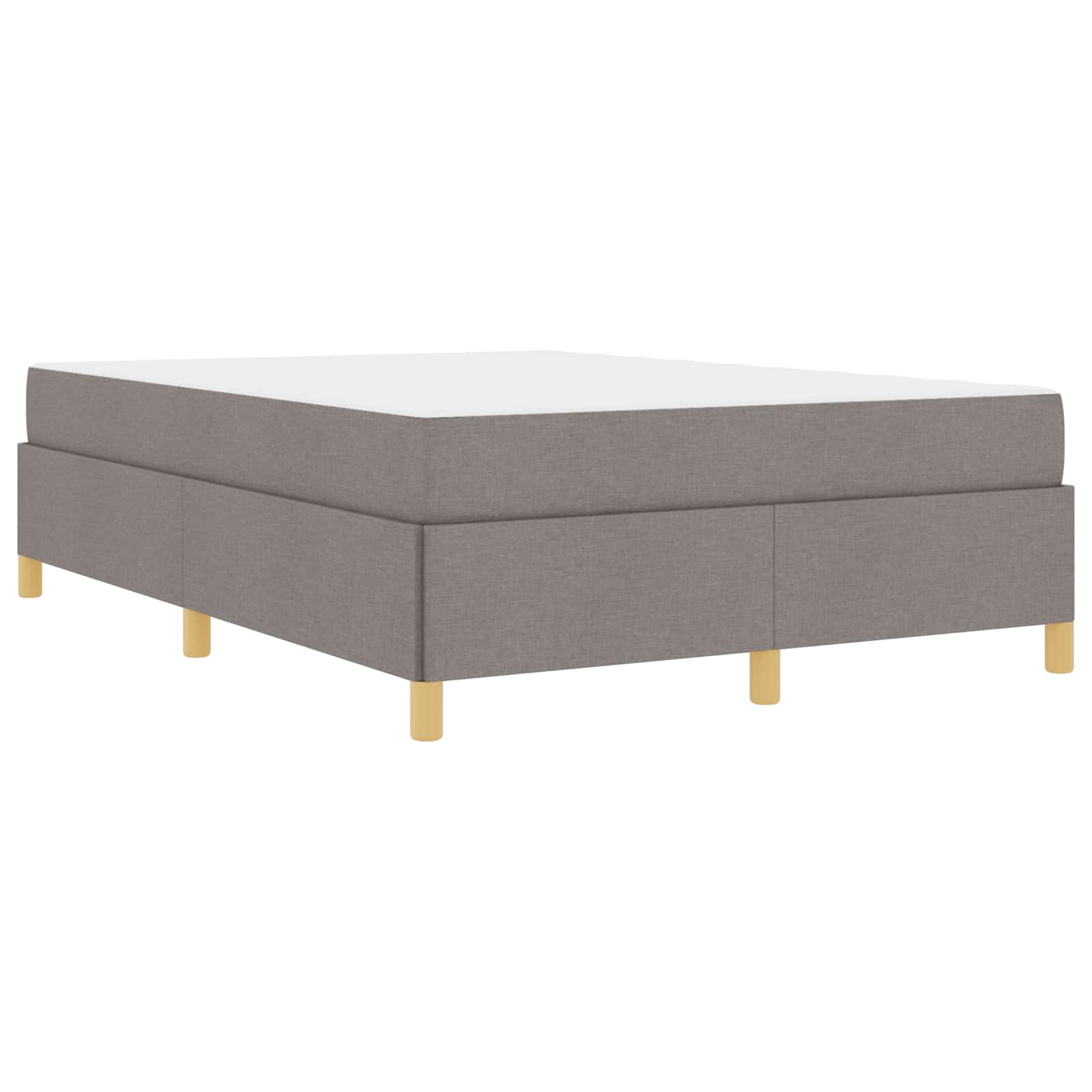 Cadre de lit avec matelas Taupe 140 x 200 cm tissu - XIOS