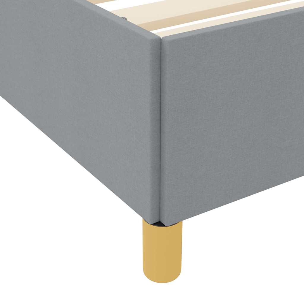 Cadre de lit avec matelas Gris clair 160 x 200 cm tissu - XIOS